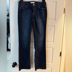 WHBM Blanc Dark Blue Straight Leg Jeans